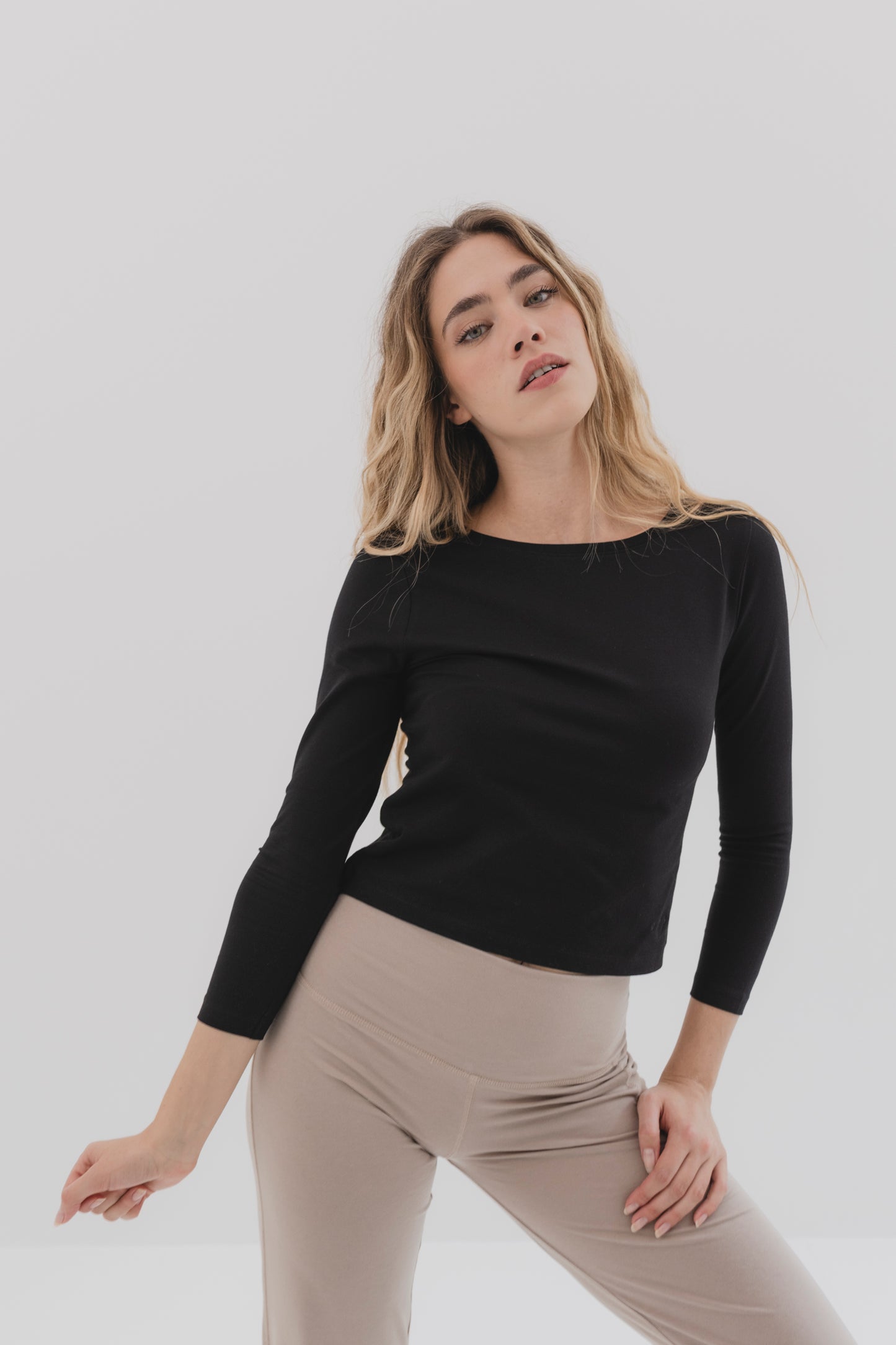 High Stretch Soft Yoga Tshirt Black