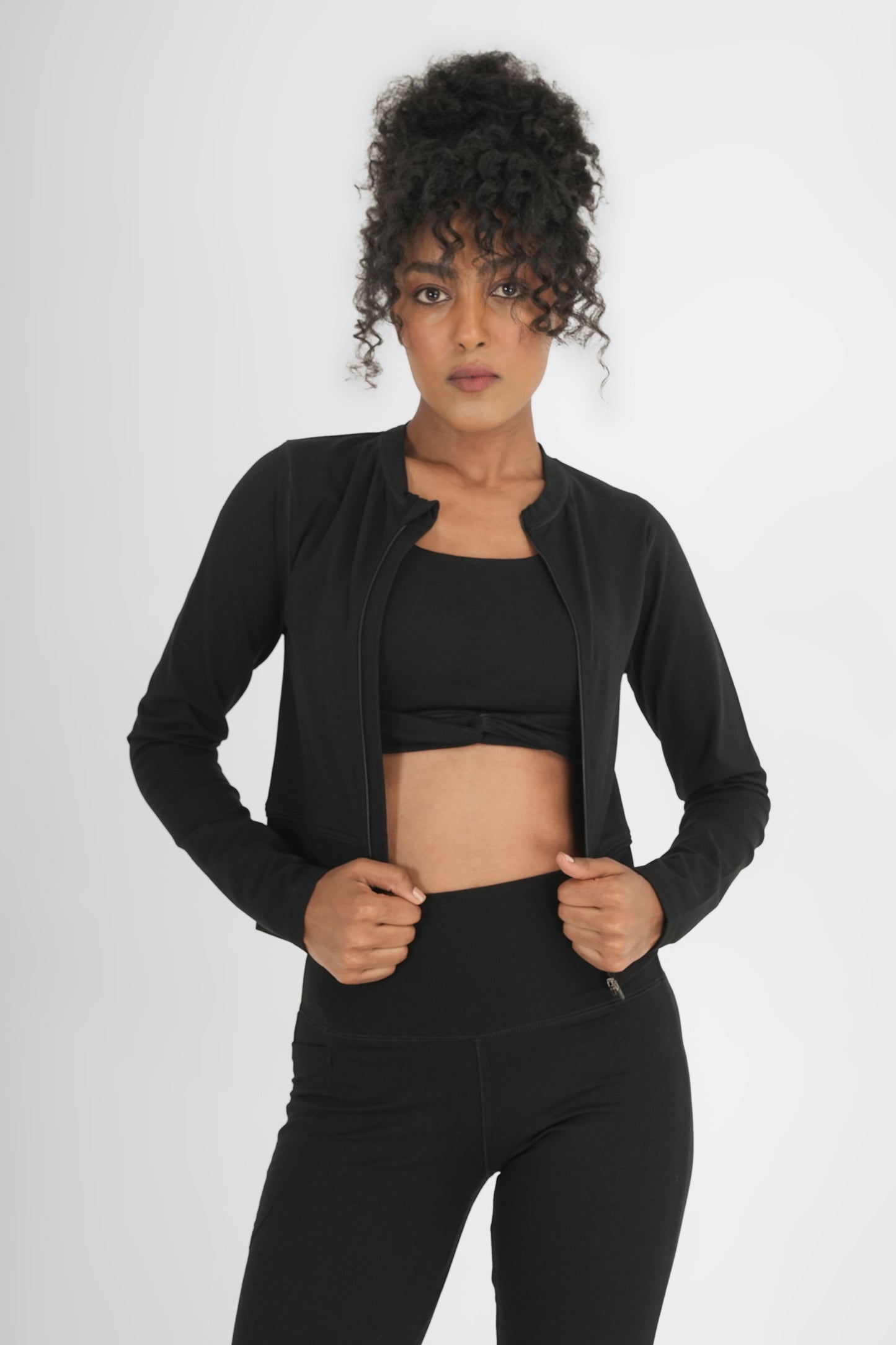 High Stretch Snug Fit Jacket Black