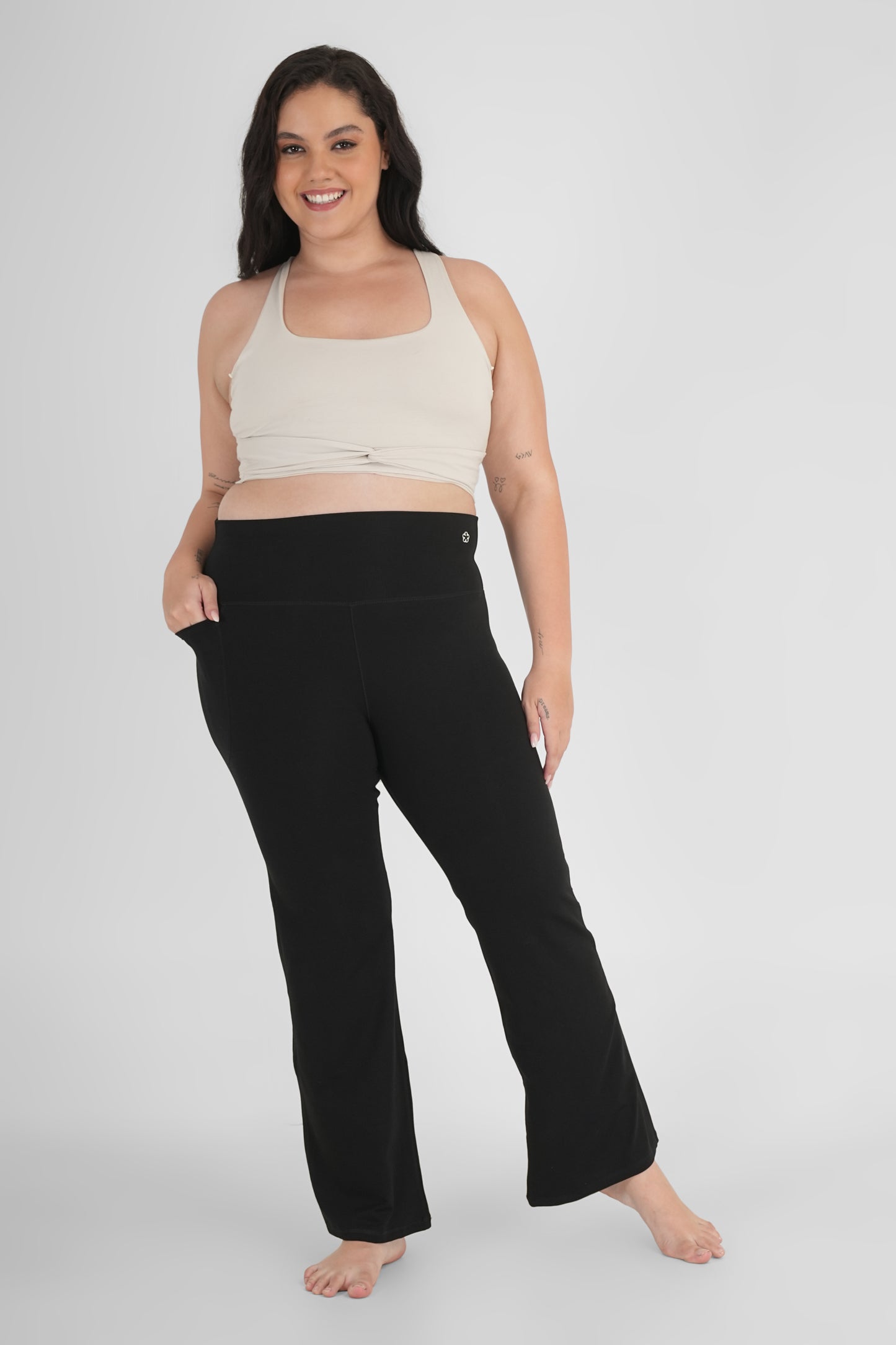 Ash Snug Fit Athletic Sports Bra Unbleached Cotton