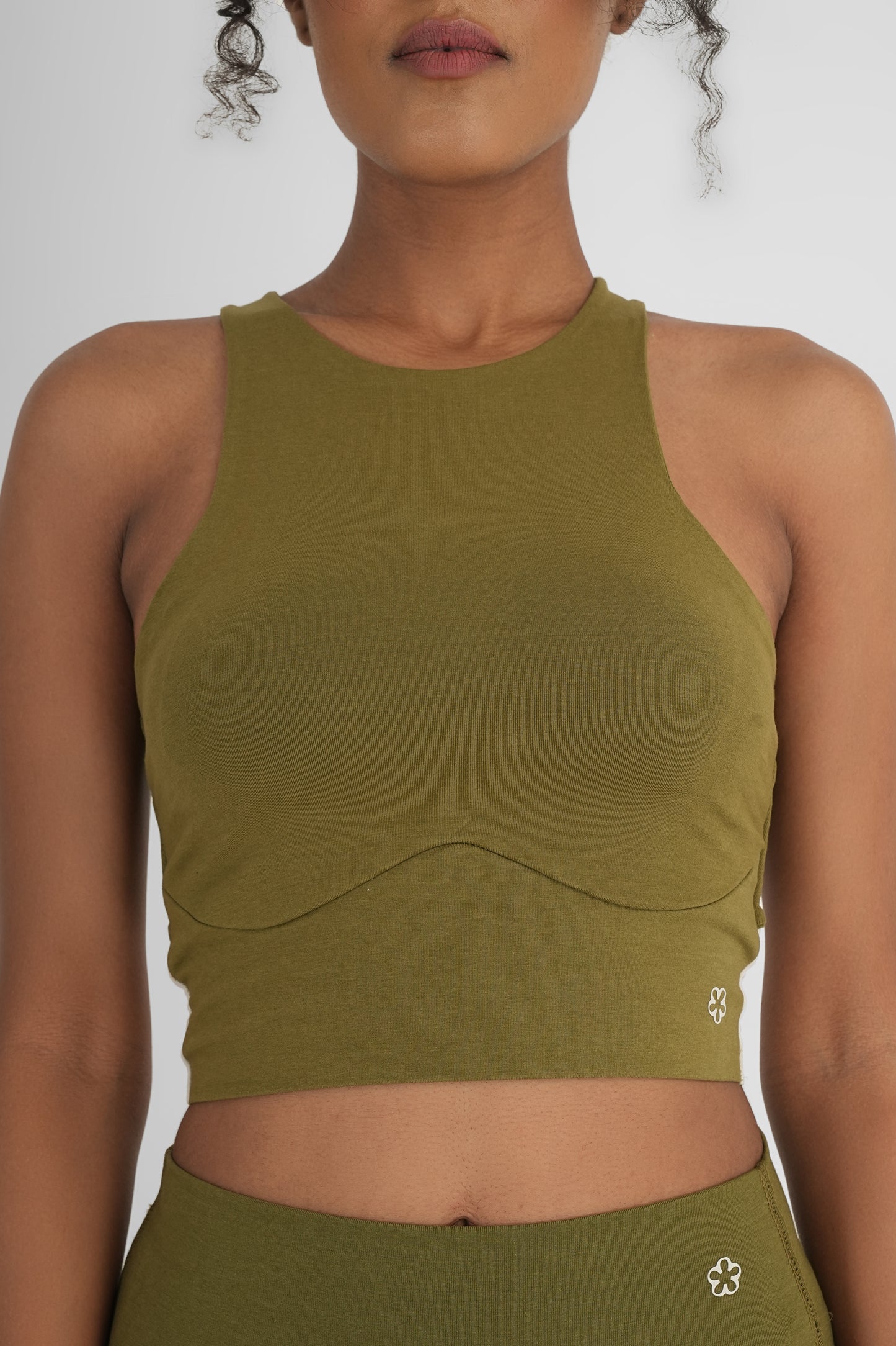 Snug Fit Athletic Sports Tank Kelp