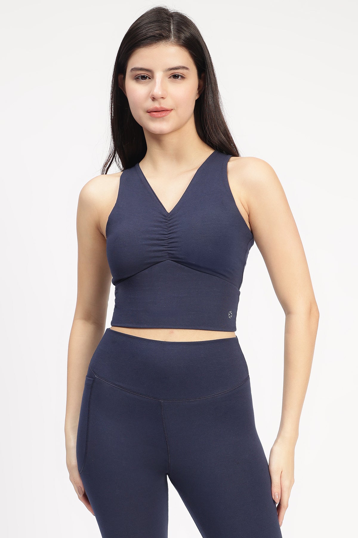 Snug Fit Athletic Bra Tank Navy Blue