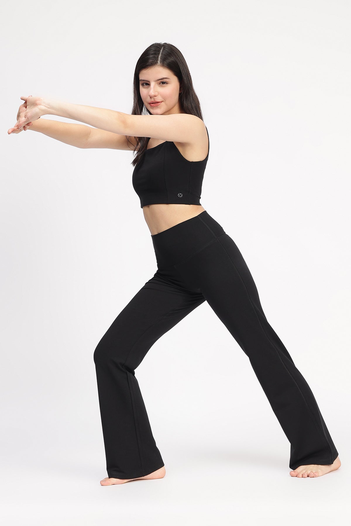 Bra Fit Athletic Crop Top Black