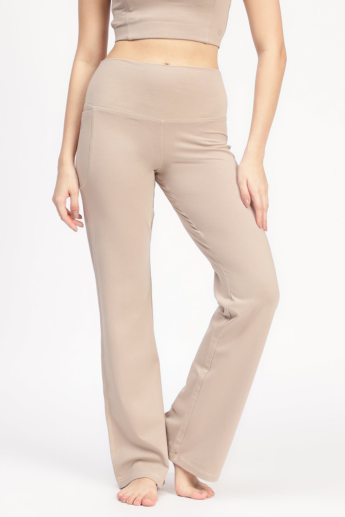Flattering Flare Soft Yoga Pants Clay