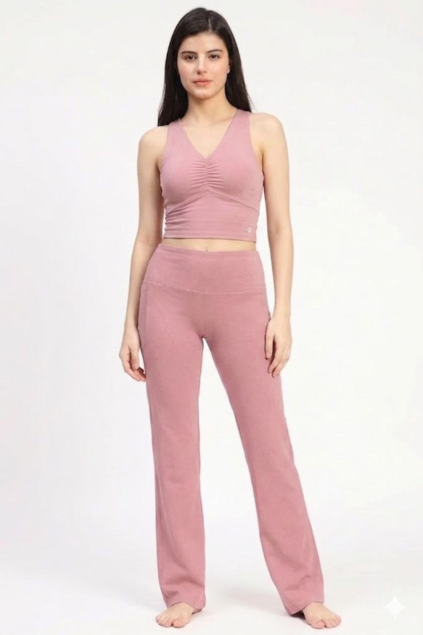 Hannah Pink flare Modal Co-ord Set