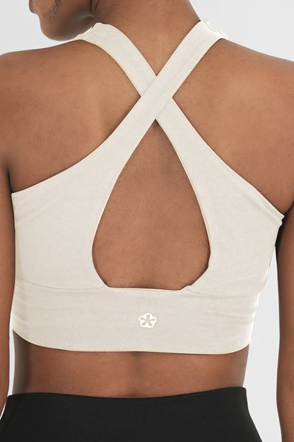 Cross Back Organic Cotton Modal Padded Sports Bra