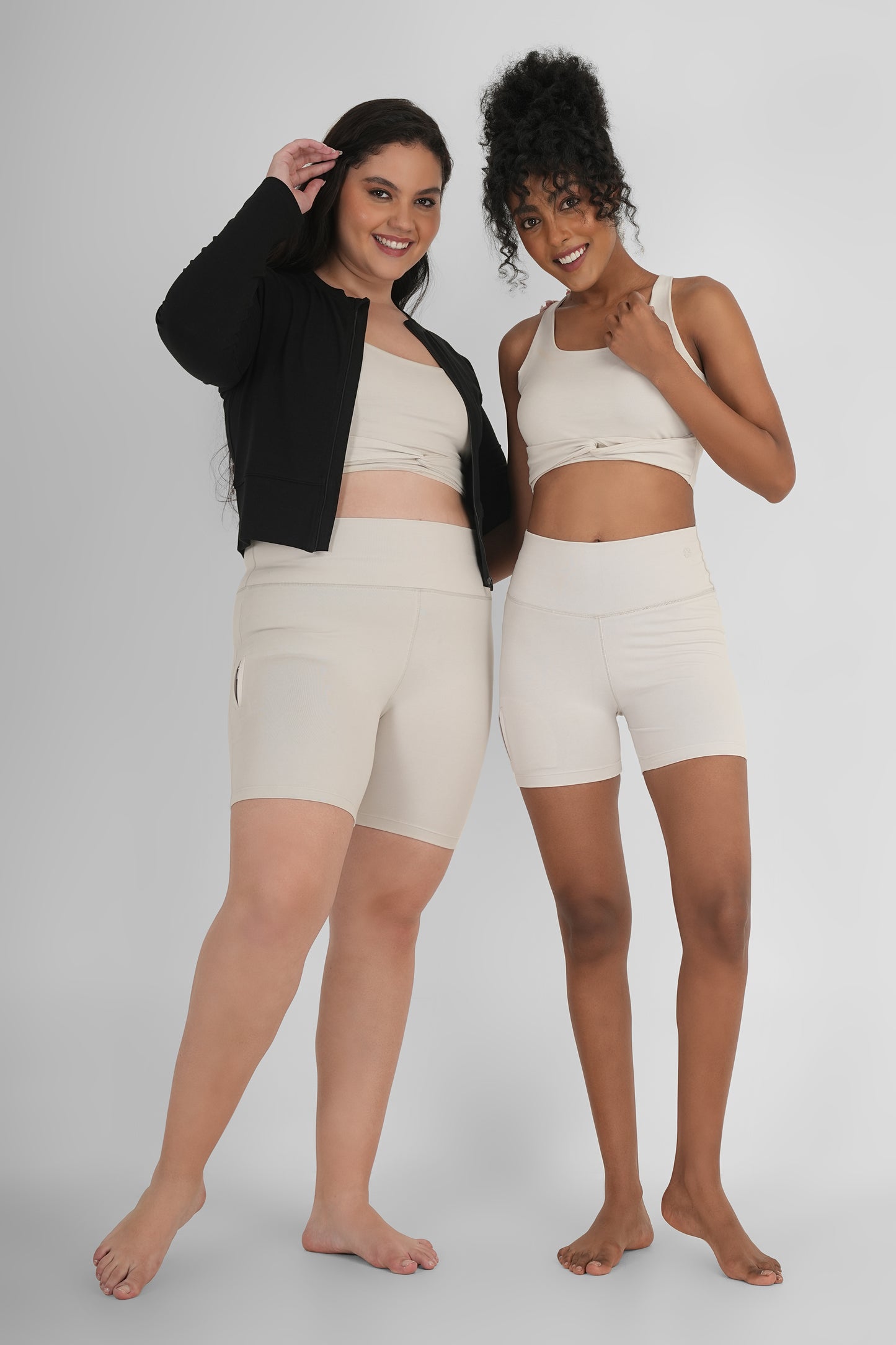 Ash Snug Fit Athletic Sports Bra Unbleached Cotton