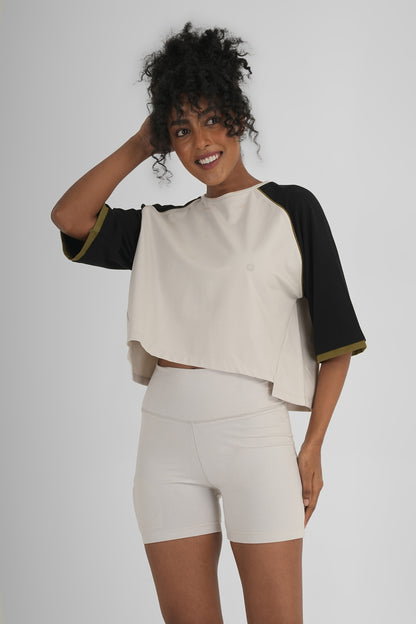 Boxy Fit After Workout Tshirt Unbleached Cotton