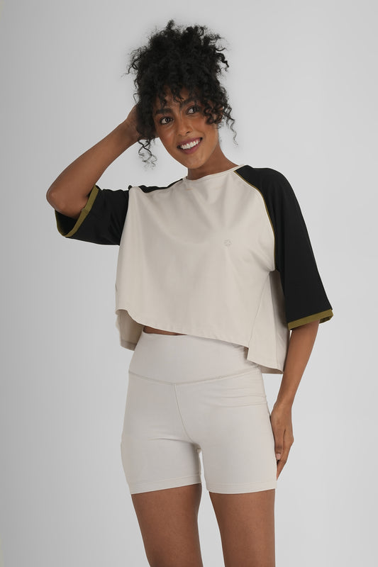Boxy Fit After Workout Tshirt Unbleached Cotton