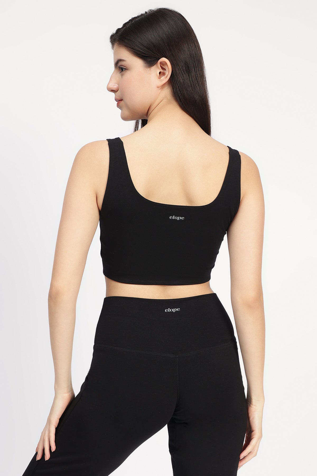 Bra Fit Sport-Crop-Top Schwarz