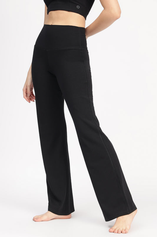 Flattering Flare Soft Yoga Pants Black